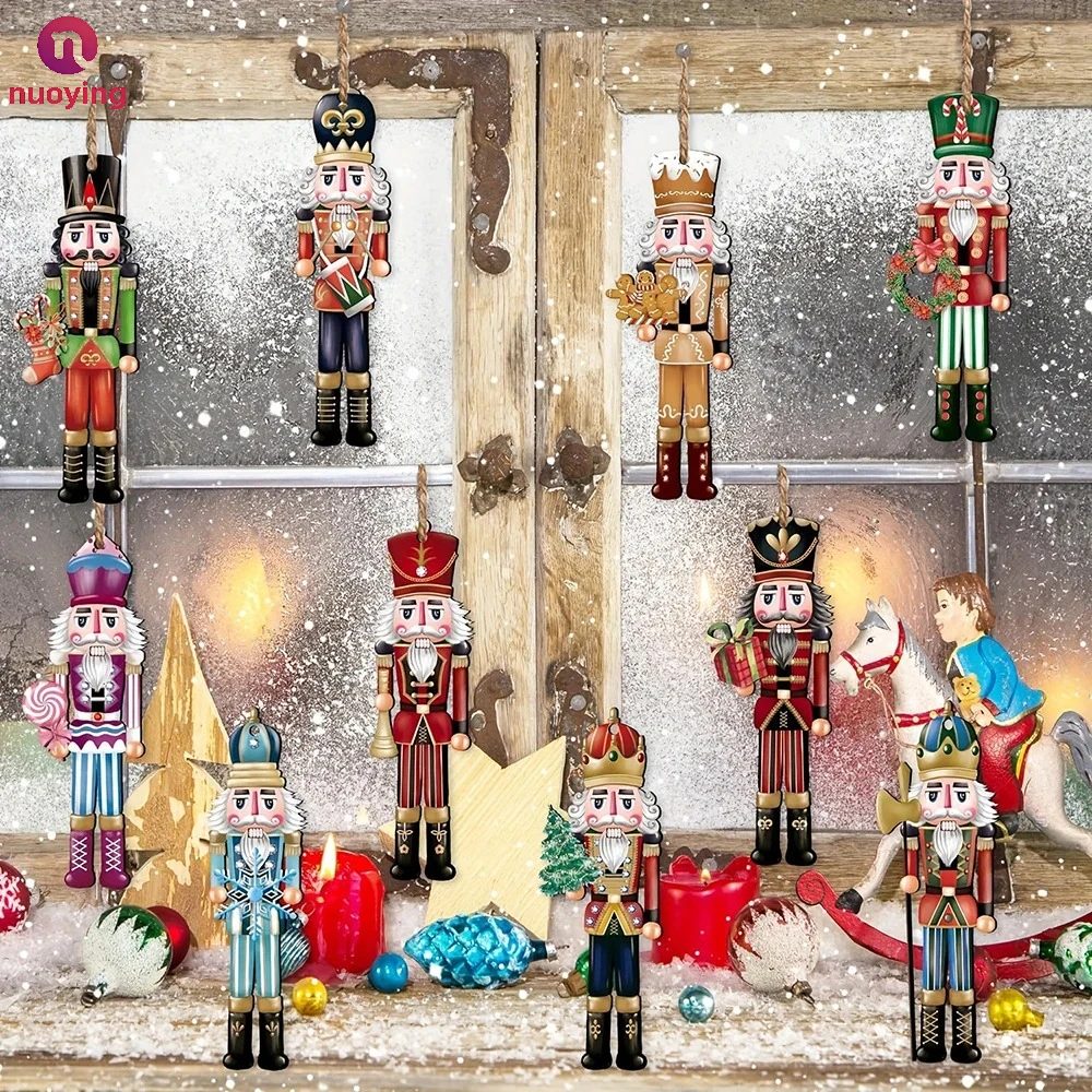 Set de 36 cascanueces de madera para colgar
