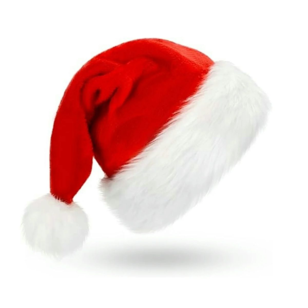 4 gorros de Papá Noel de felpa