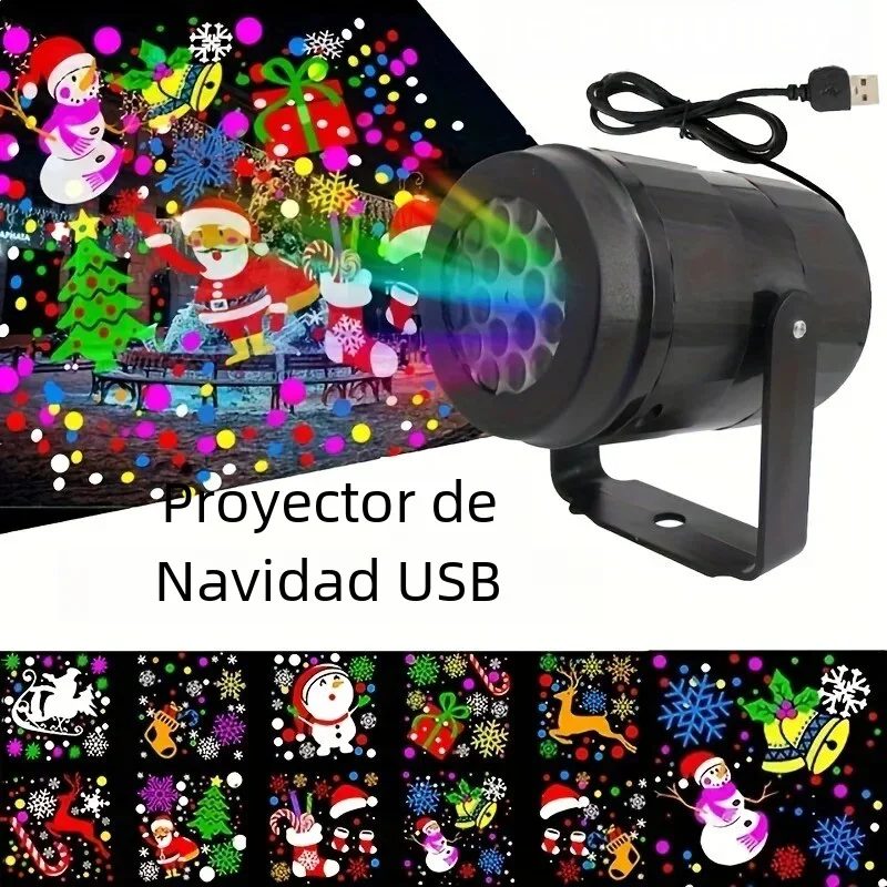 Proyector de Navidad con 16 dibujos